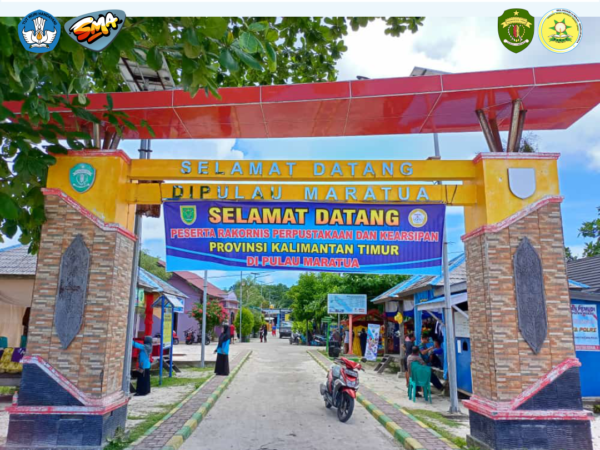 Kegiatan Pameran dan Bazar Promosi Perpustakaan Sekolah, dan Organisasi pada Pelaksanaan Rapat Koordinasi Dinas Perpustakaan dan Kearsipan se-Kalimantan Timur tanggal 15-17 Maret 2022 di Pulau Maratua Kabupaten Berau.