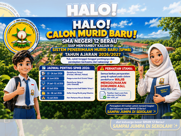 Petunjuk Operasional Sistem Penerimaan Murid Baru (SPMB) SMA Negeri 12 Berau Tahun Ajaran 2026/2027